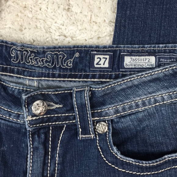 Miss Me boyfriend capris hearts - Picture 4 of 7